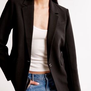 Abercrombie & Fitch Classic Suiting Blazer, Small, Black